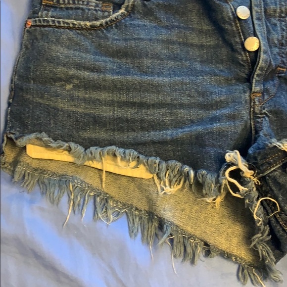 Free People Cut-Off  High Waisted Denim Shorts - Picture 5 of 5